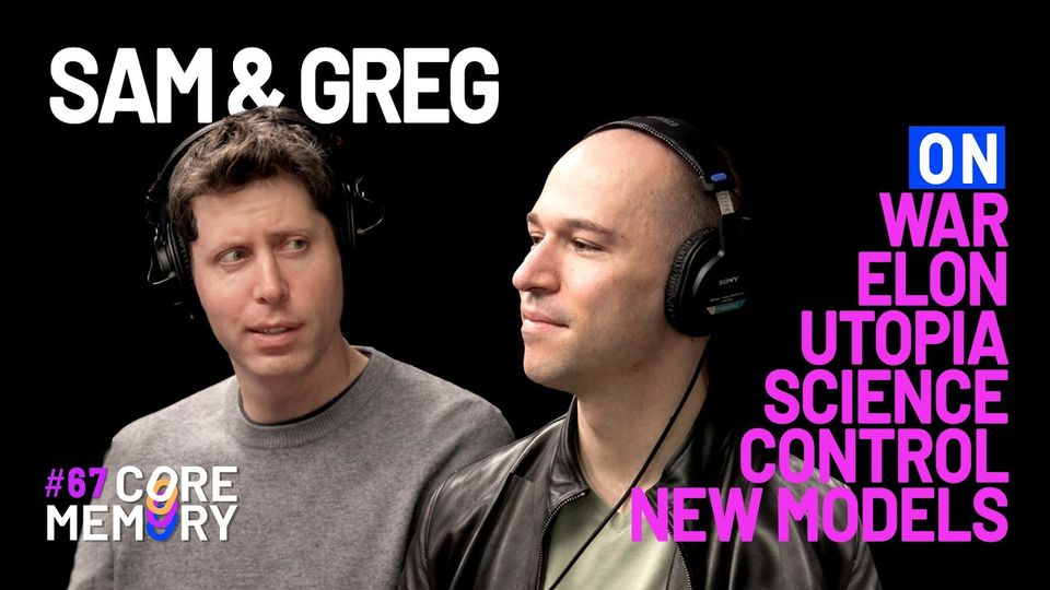 Sam Altman and Greg Brockman in conversation with Ashlee Vance