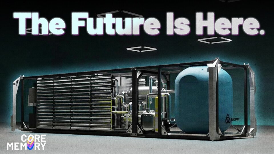 A small modular nuclear reactor under construction